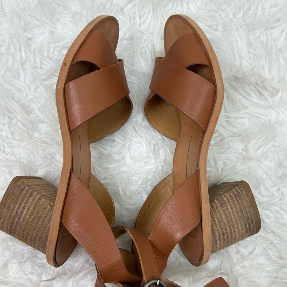 Dolce Vita Tan Strappy Leather Block heel sandals size: 9 1/2 - Picture 7 of 8